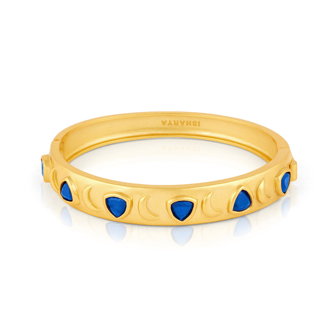 Sapphire Oval Hinge Bangle