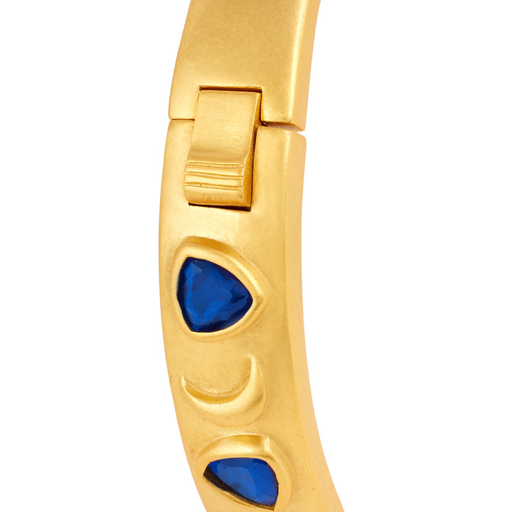 Sapphire Oval Hinge Bangle