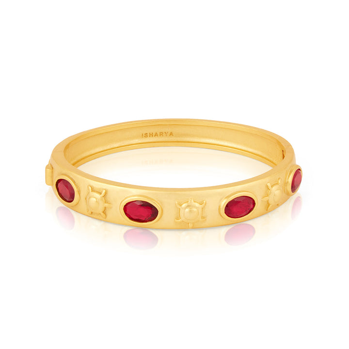 Ruby Oval Hinge Bangle