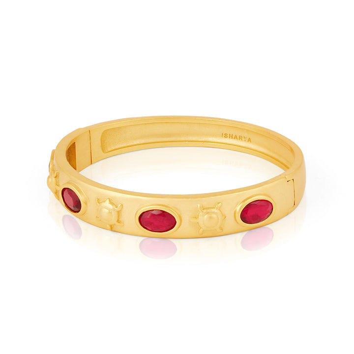 Ruby Oval Hinge Bangle