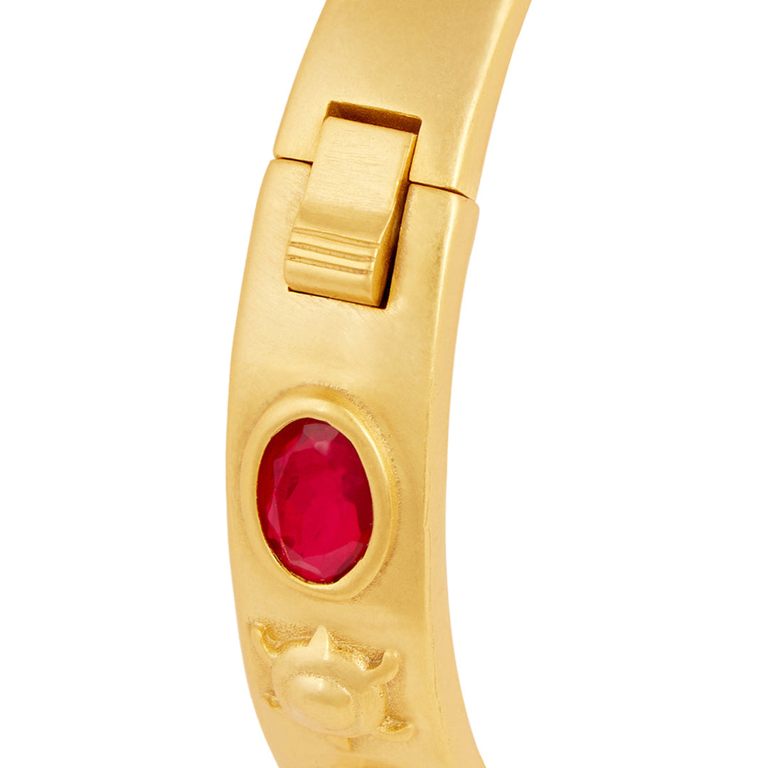 Ruby Oval Hinge Bangle