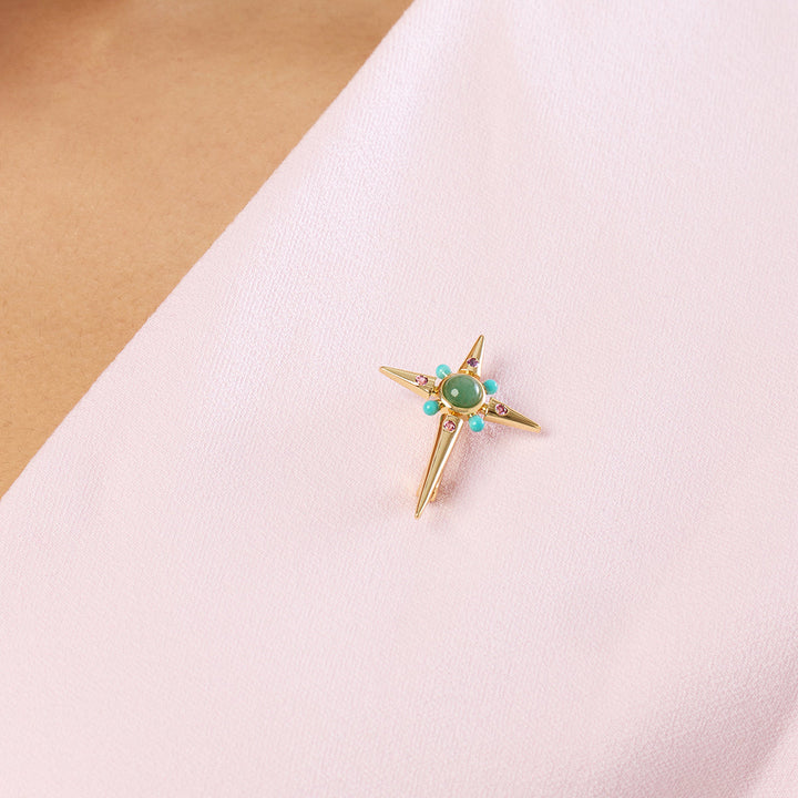 Cosmic Cross Brooch