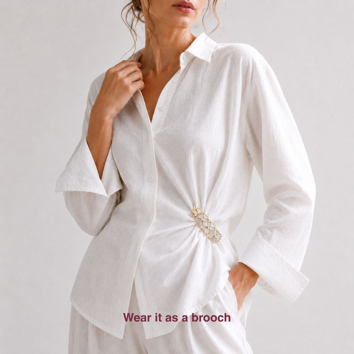 Pino Versatile Mirror Brooch Necklace
