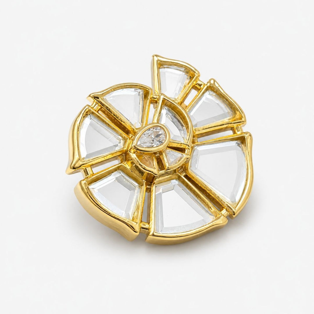 Conch Versatile Mirror Brooch Necklace