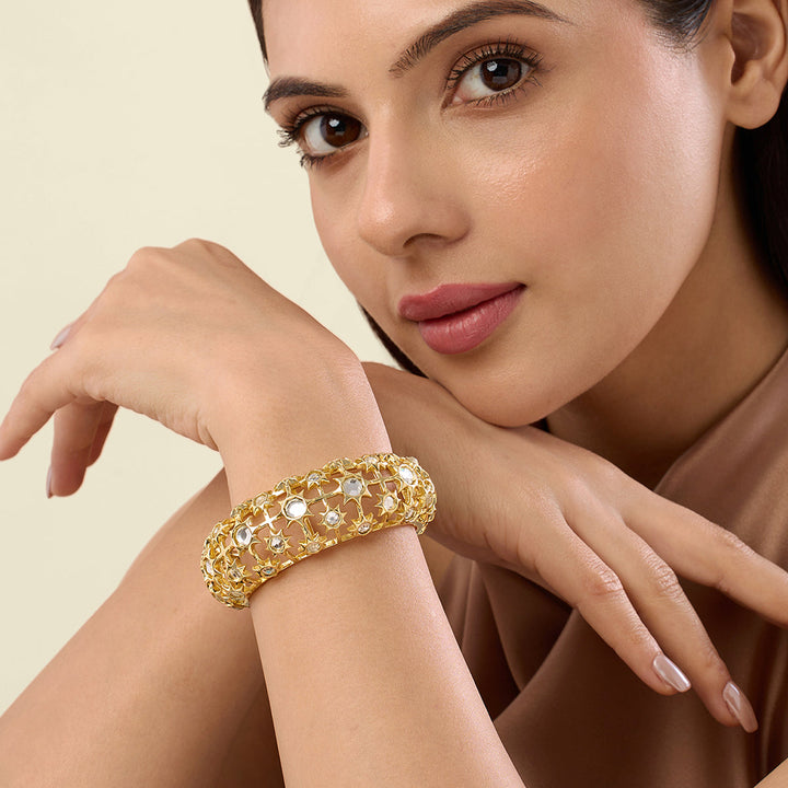 Celeste Mirror Dome Cocktail Cuff