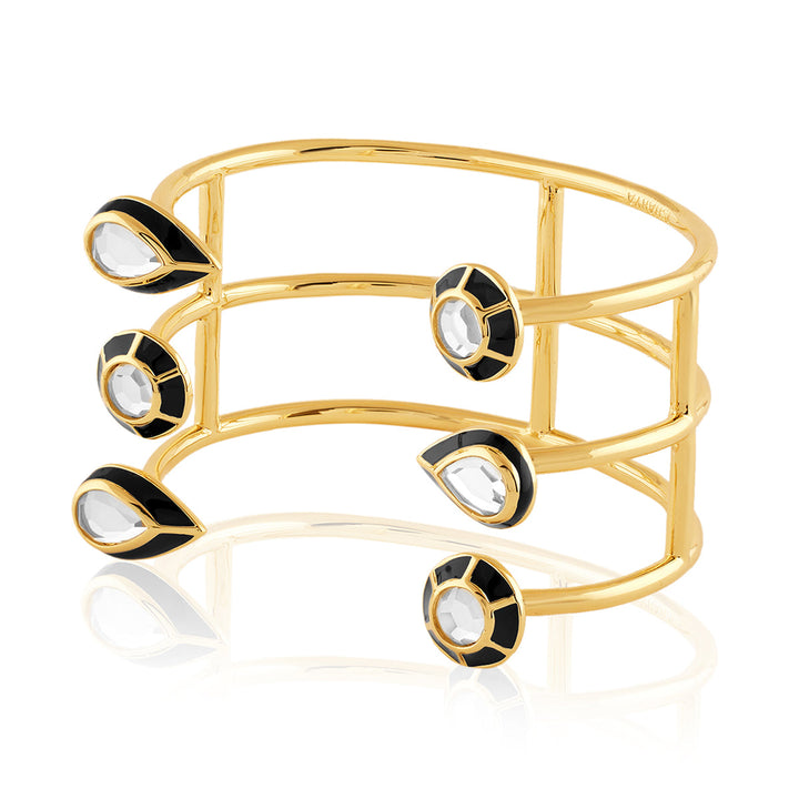 Ayaana Mirror Enamel Statement Cuff