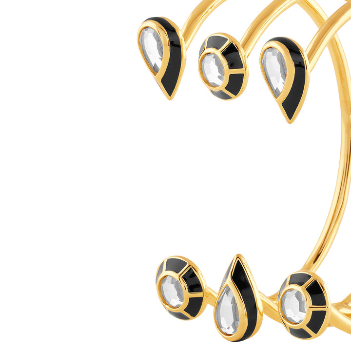 Ayaana Mirror Enamel Statement Cuff