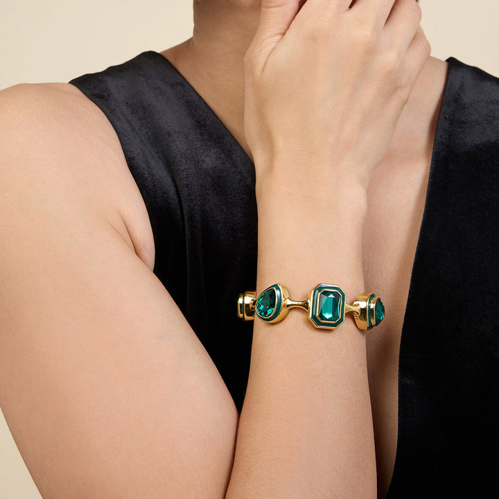 Banger Green Crystal Cuff