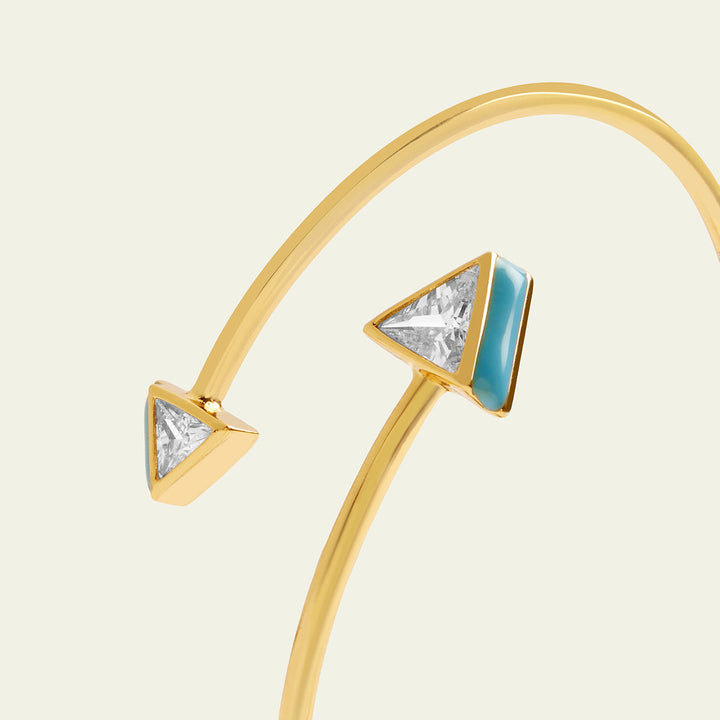 Blue Triangles Cuff 