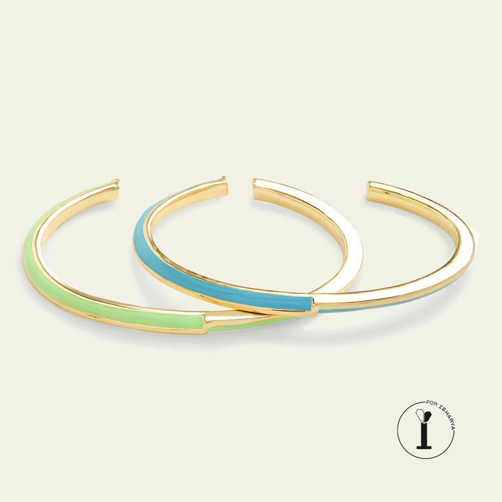 Green & Blue Stackable Cuffs 