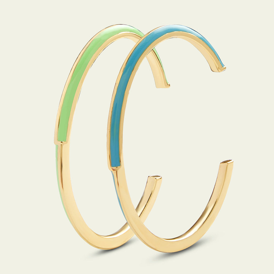 Green & Blue Stackable Cuffs 