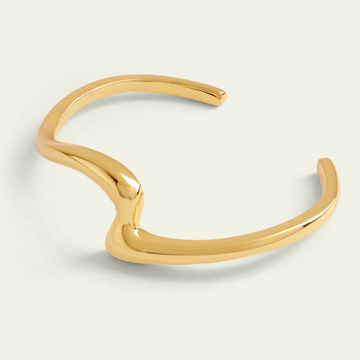Gold Slither Wave Cuff 