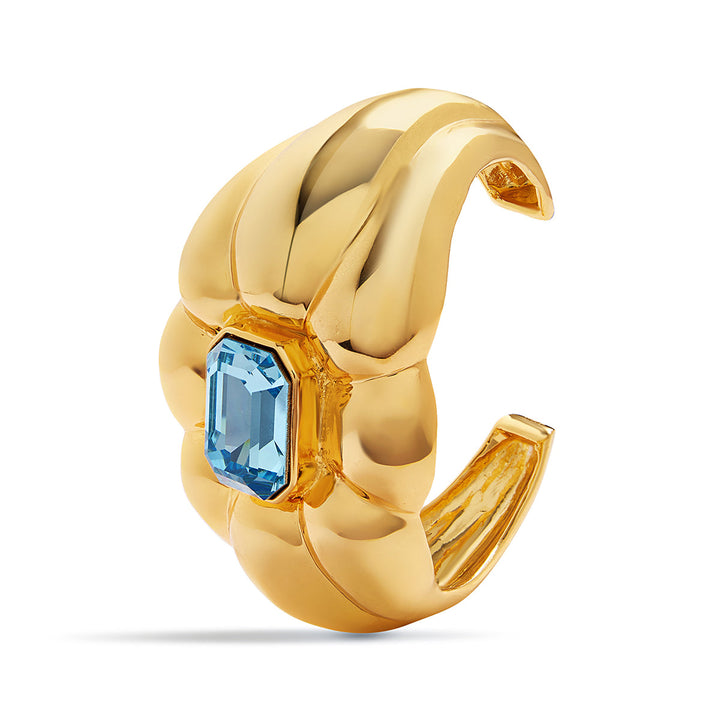 Aqua Gold Statement Cuff