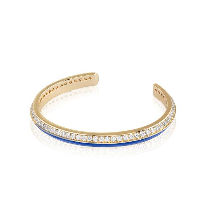 Navy Disco Cuff Bracelet