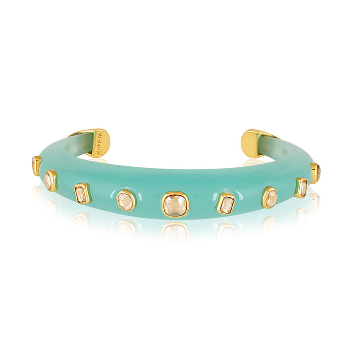 Turquoise Resin Slim Cuff 