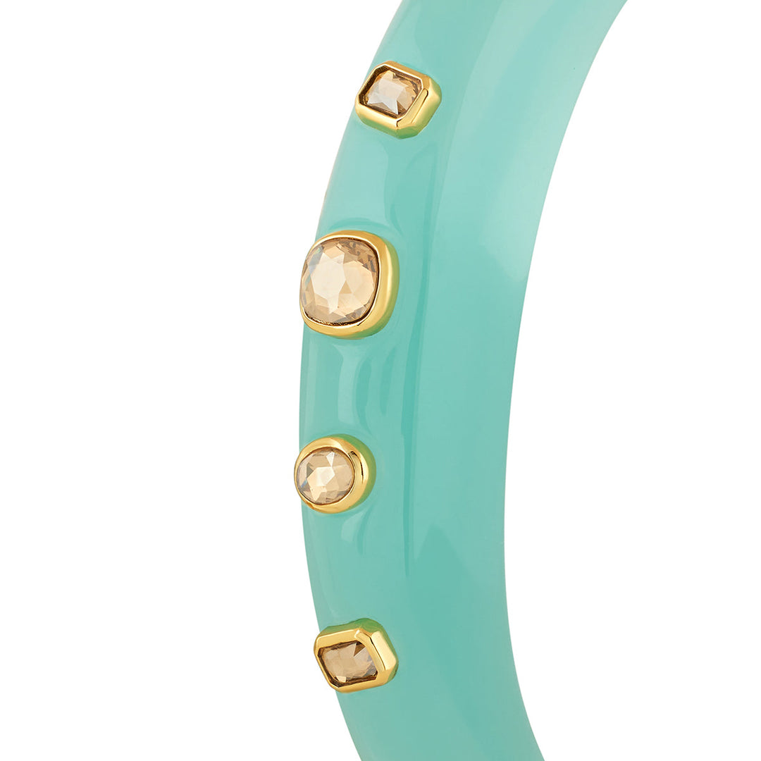 Turquoise Resin Slim Cuff 