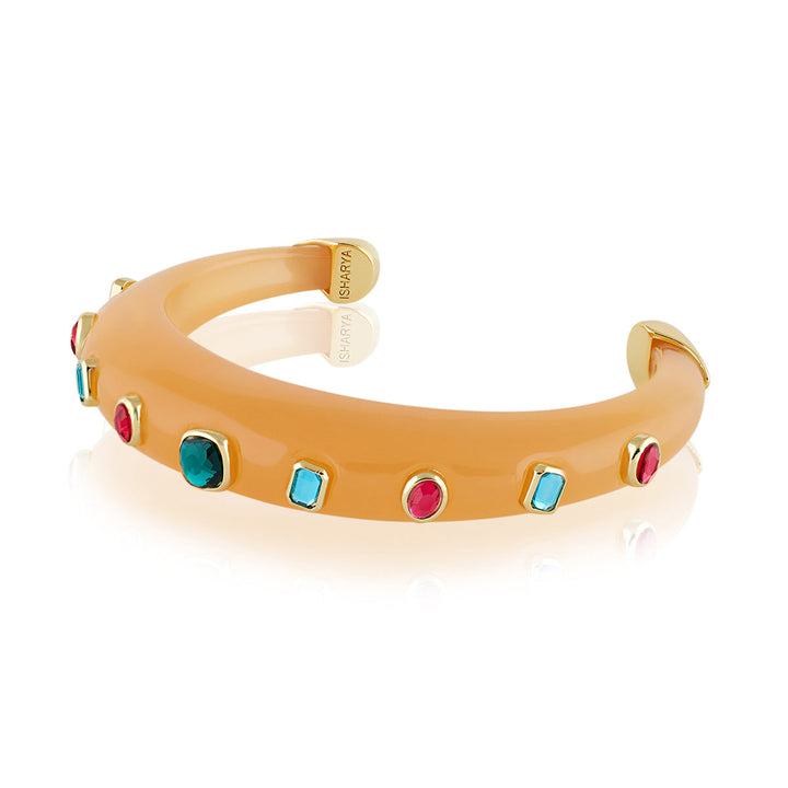 Coral Resin Slim Cuff 