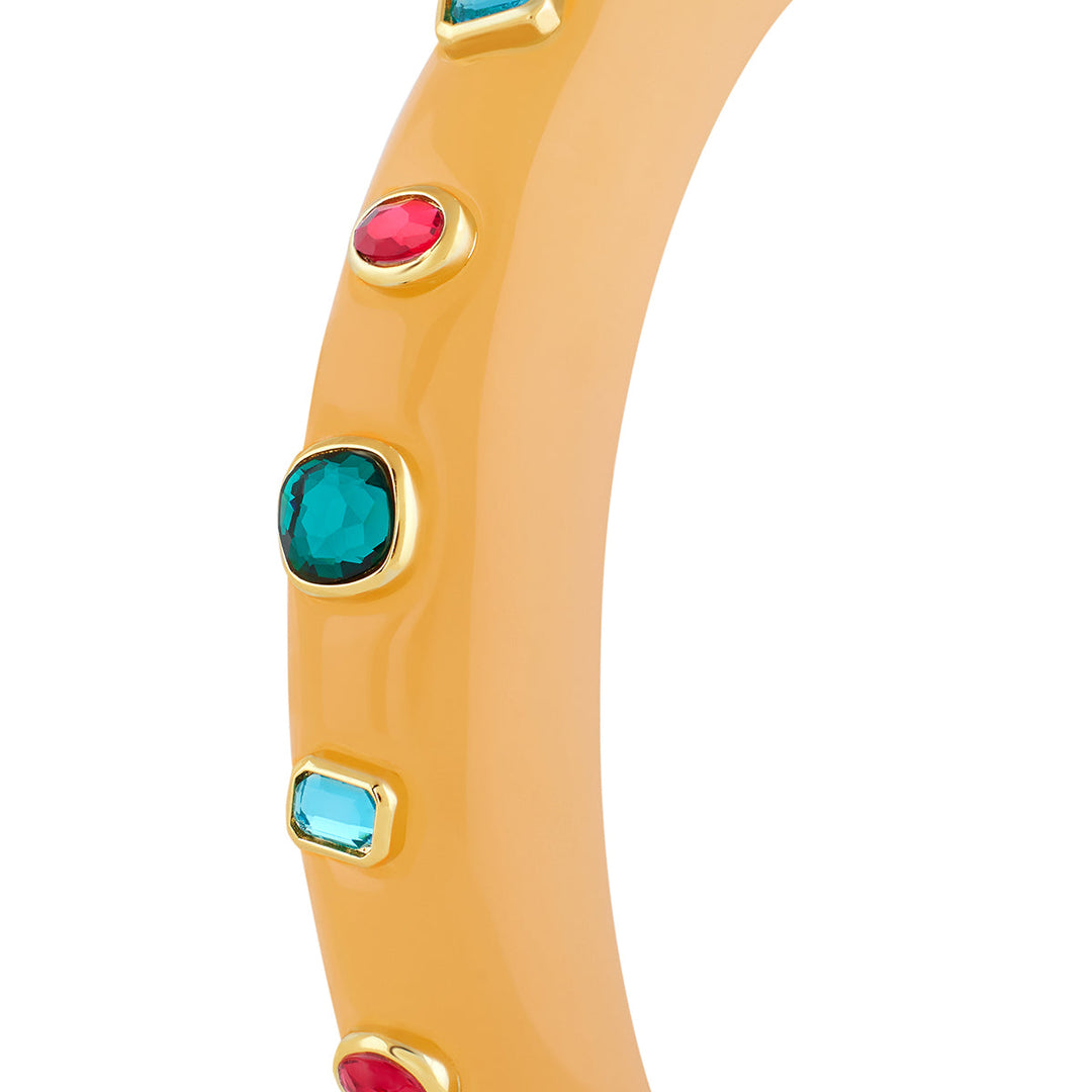 Coral Resin Slim Cuff 