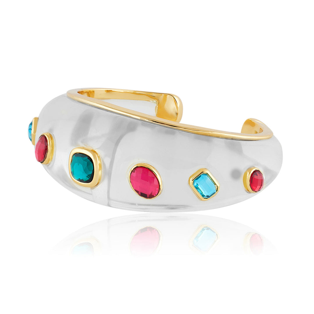 Clear Resin Statement Cuff 