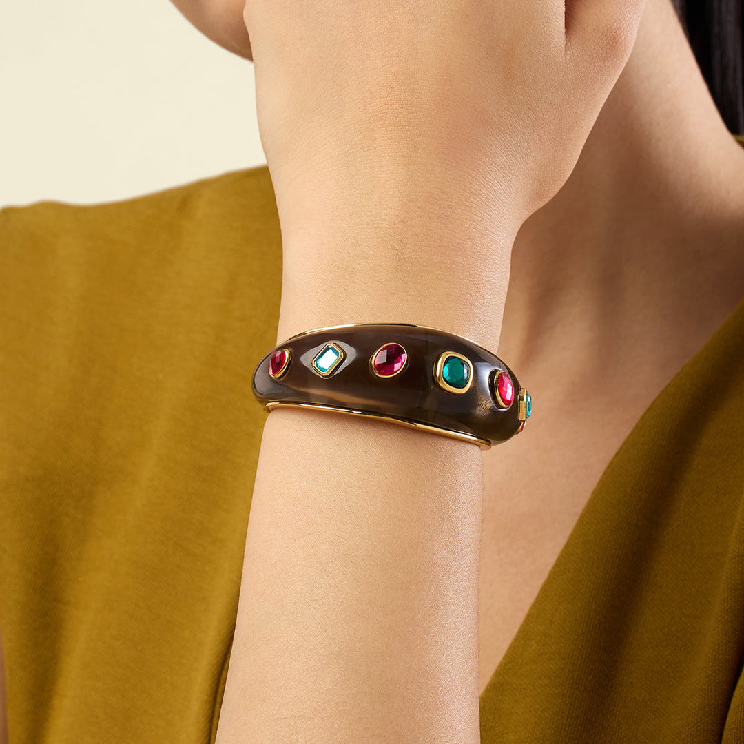 Black Resin Statement Cuff 