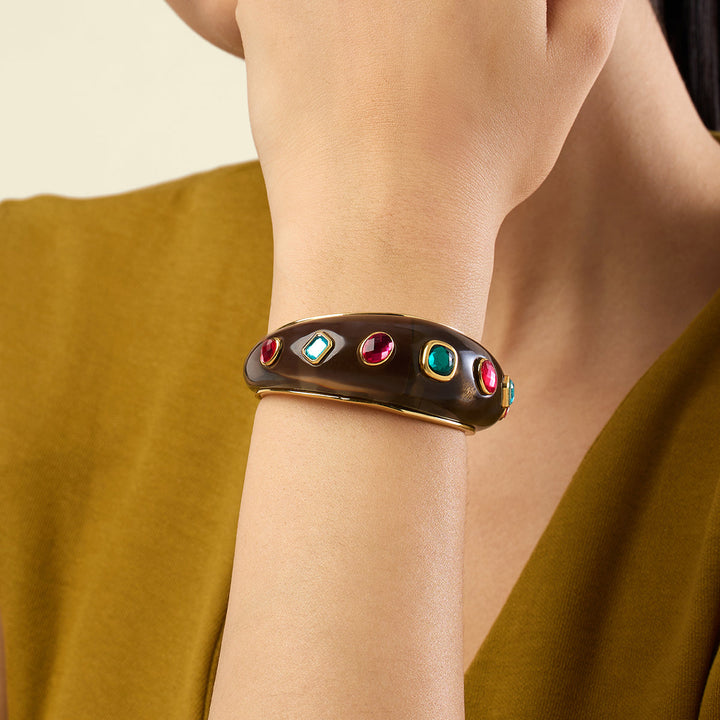 Black Resin Statement Cuff 