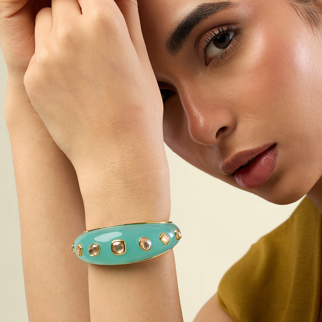 Turquoise Resin Statement Cuff 