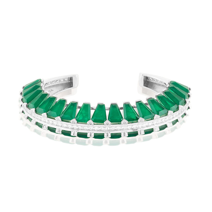 Daphne Emerald Cuff Bracelet