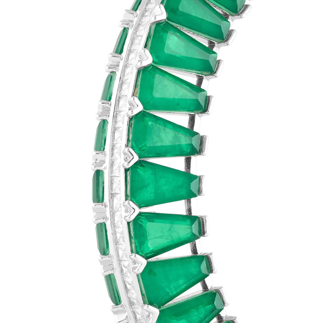 Daphne Emerald Cuff Bracelet