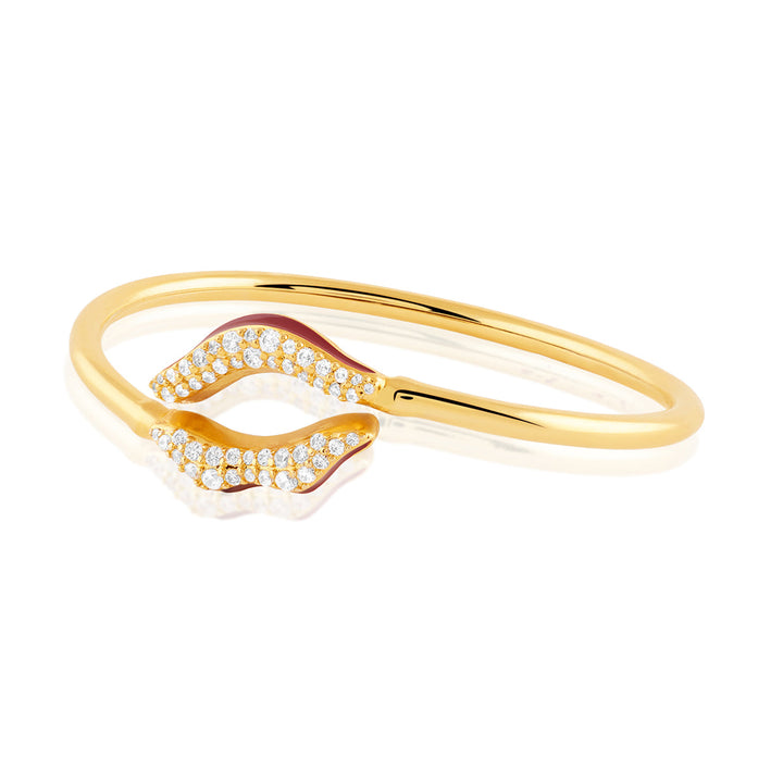Deliria Lip Cuff In 18Kt Gold Plated