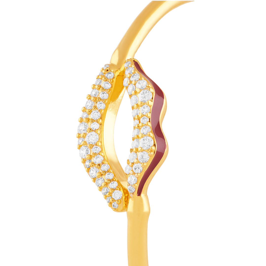 Deliria Lip Cuff In 18Kt Gold Plated