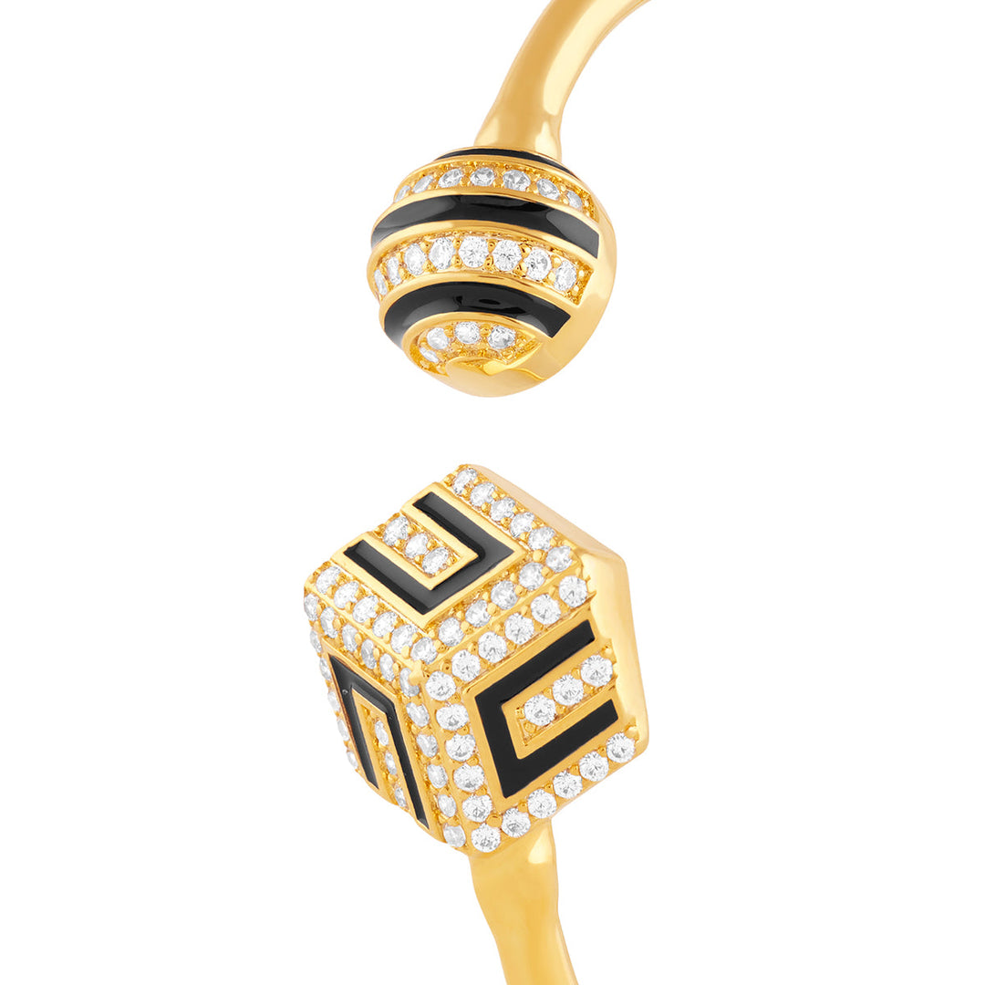 Transcenta Cuff Bracelet In 18Kt Gold Plated