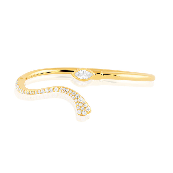 Celune Cuff Bracelet In 18Kt Gold Plated