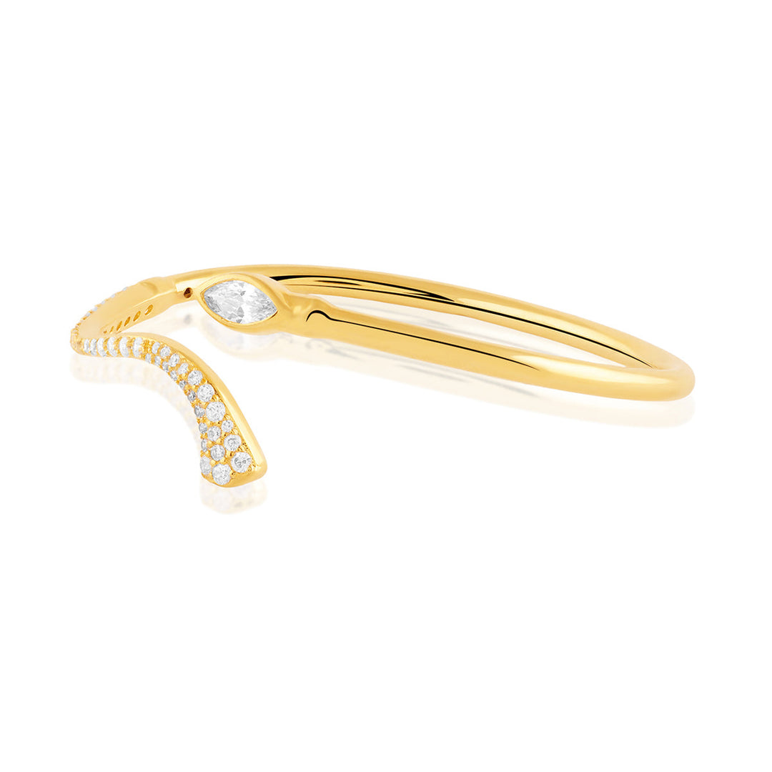 Celune Cuff Bracelet In 18Kt Gold Plated
