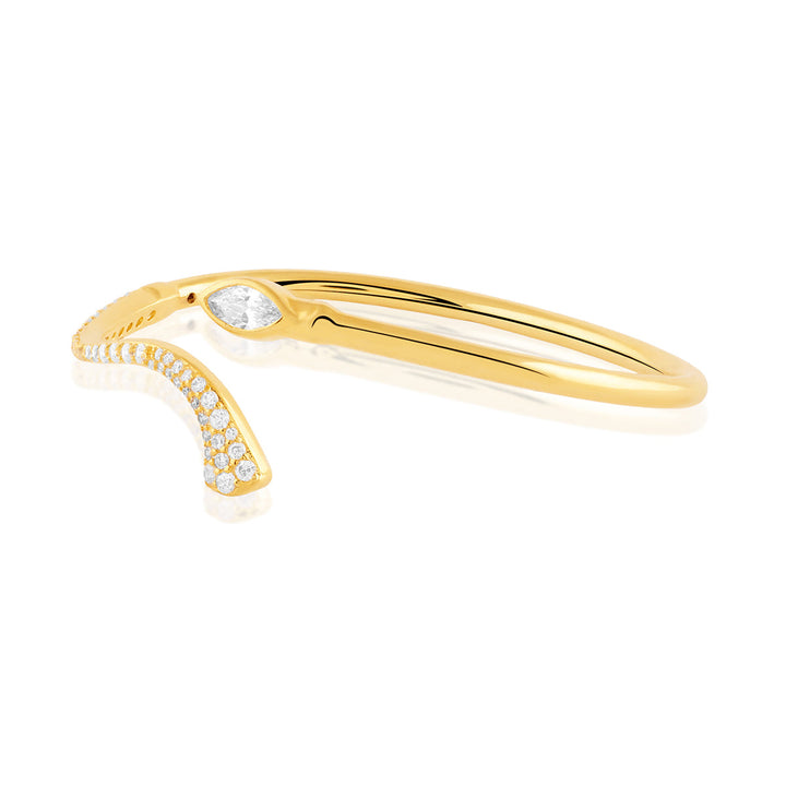 Celune Cuff Bracelet In 18Kt Gold Plated