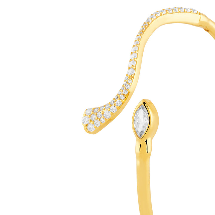 Celune Cuff Bracelet In 18Kt Gold Plated