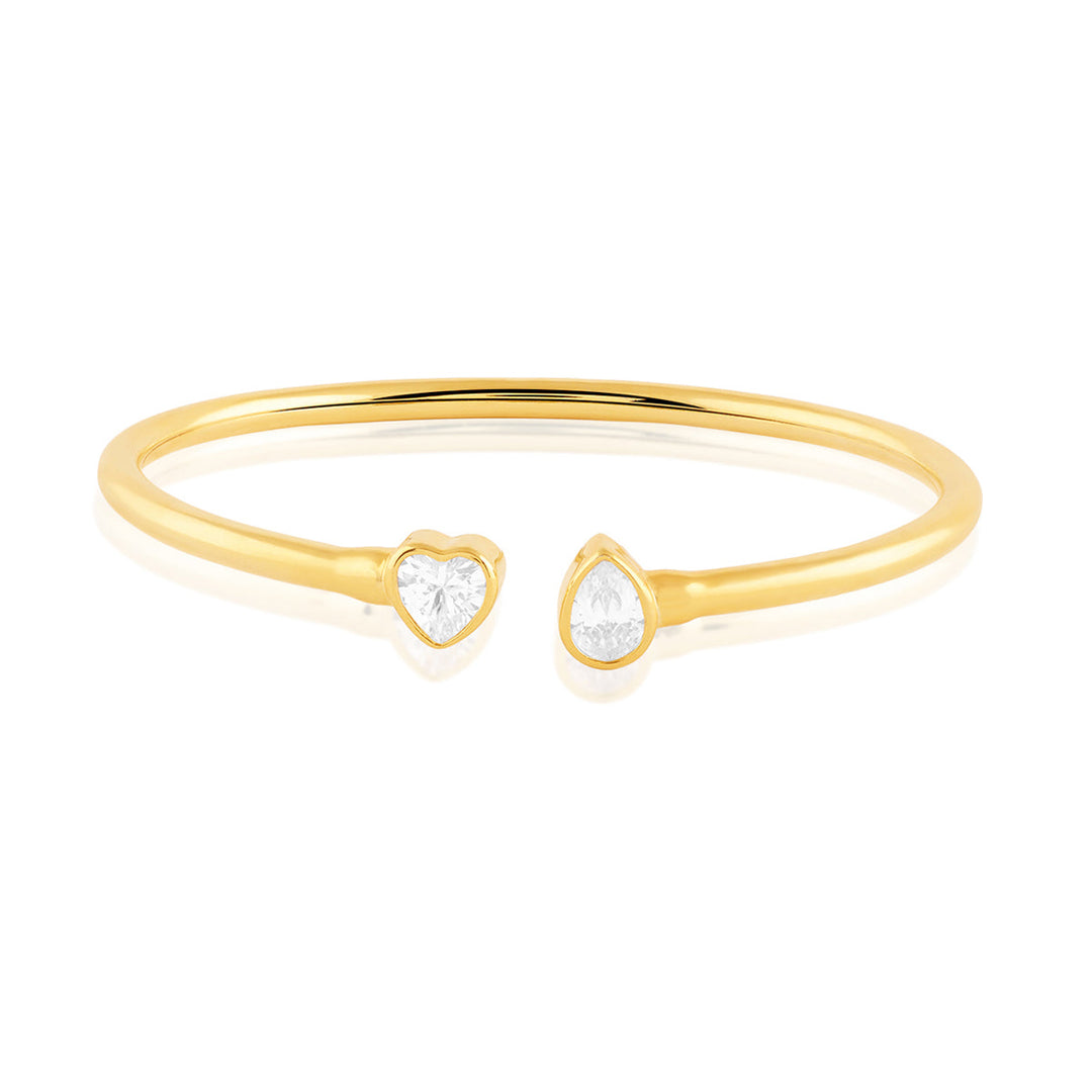 Nuitra Cuff Bracelet In 18Kt Gold Plated