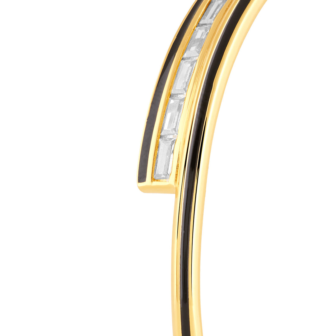 Dreama Yellow Cuff Bracelet In 18Kt Gold Plated