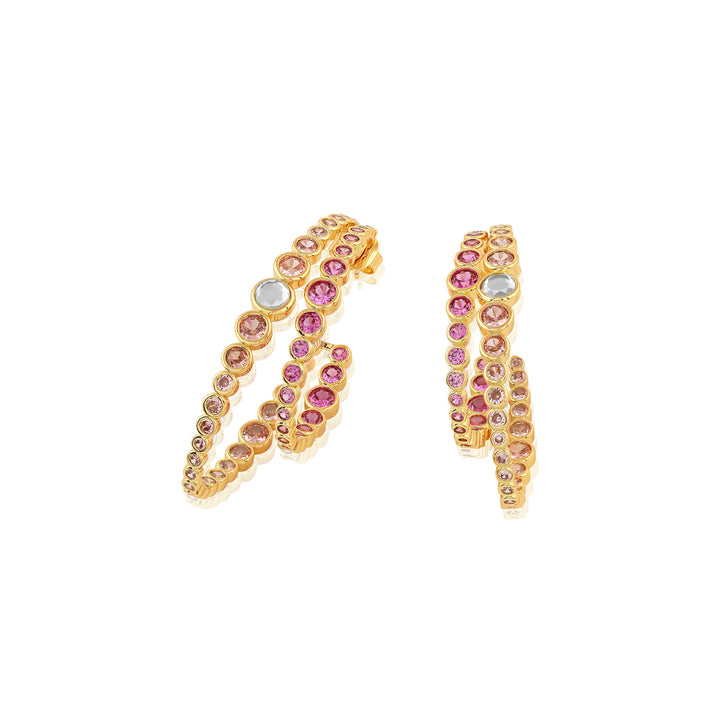 Pink Double Statement Hoops