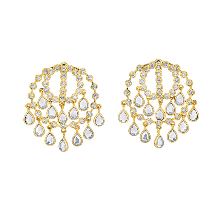 Multi Chandelier Earring for Women by Isharya | Modern Indian Jewellery