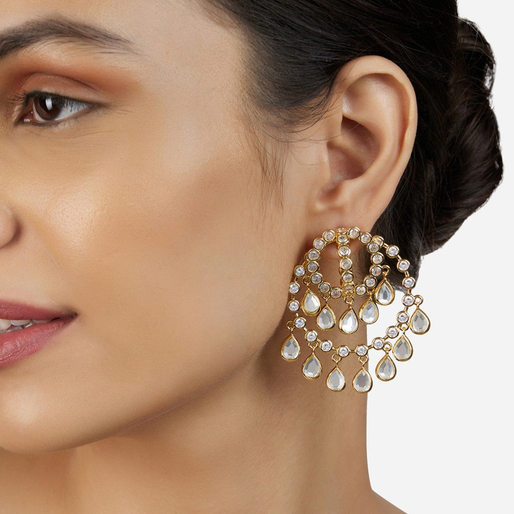 Multi Chandelier Earring for Women by Isharya | Modern Indian Jewellery