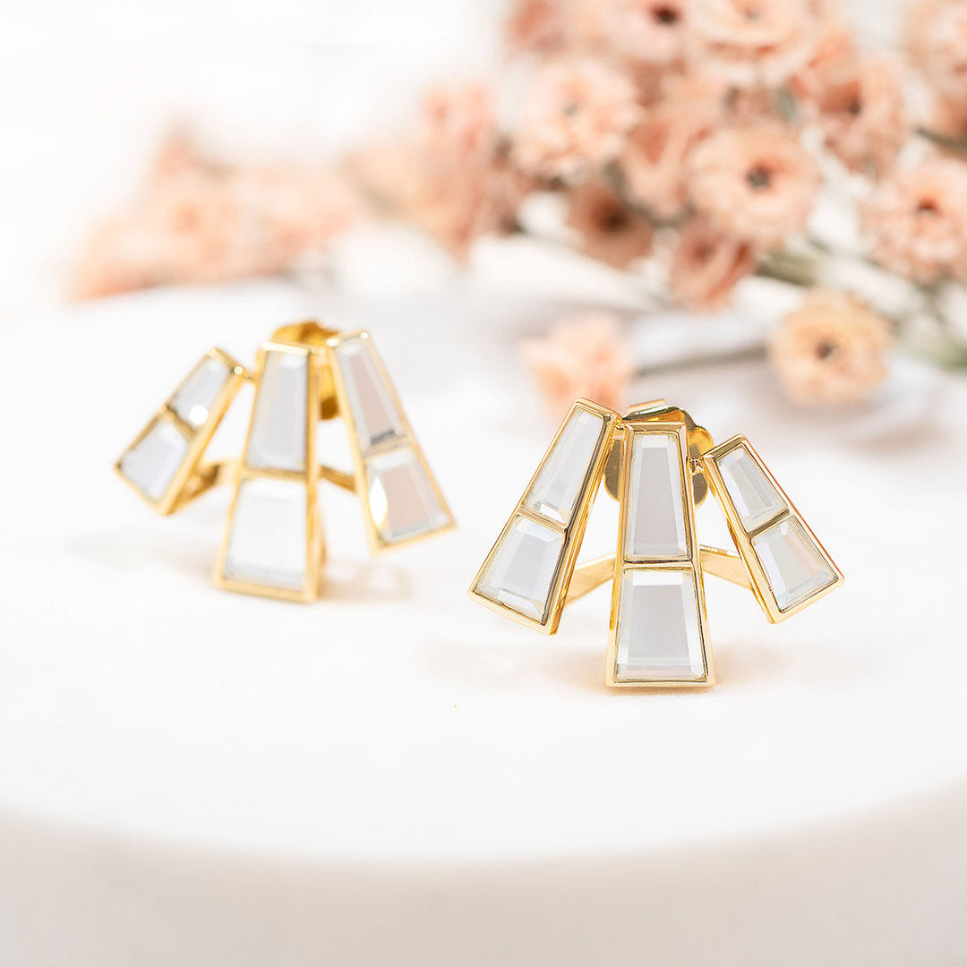 Mirror Hoop Earring for Women by Isharya | Modern Indian Jewellery