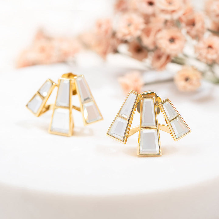 Mirror Hoop Earring for Women by Isharya | Modern Indian Jewellery