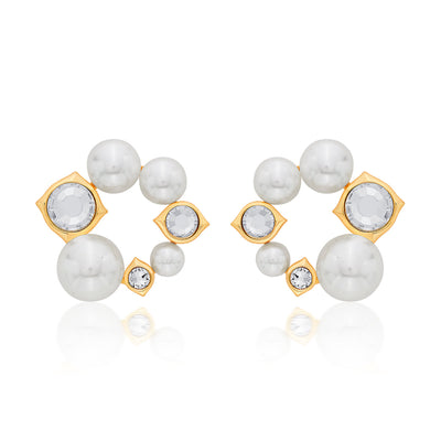 Amara Pearl CZ Earrings