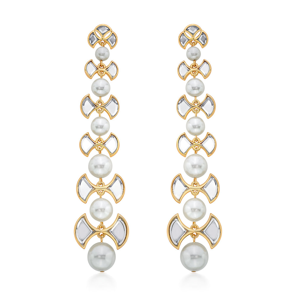 White Dangler Earring for Women by Isharya | Modern Indian Jewellery