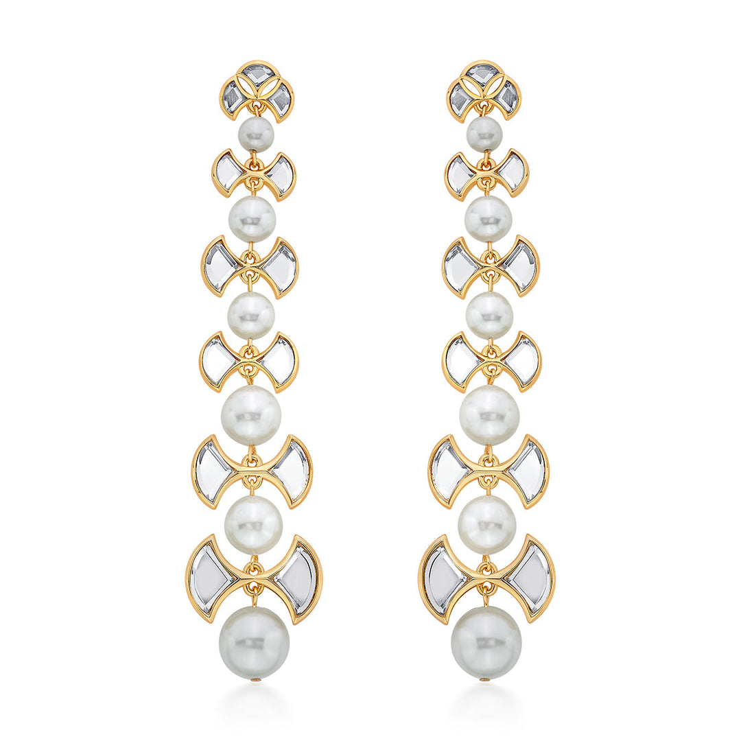 White Dangler Earring for Women by Isharya | Modern Indian Jewellery