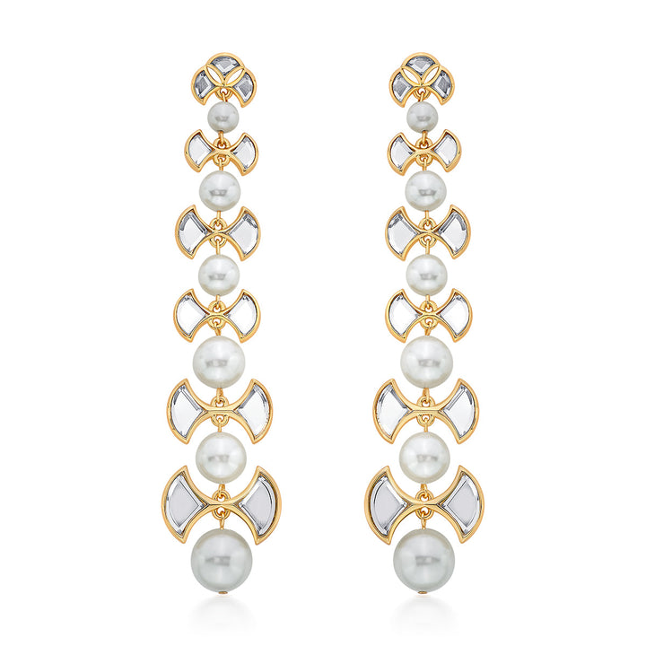 White Dangler Earring for Women by Isharya | Modern Indian Jewellery