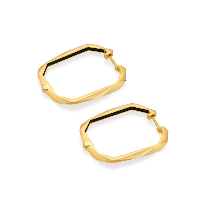 Gold Hoop Earring for Women by Isharya | Modern Indian Jewellery