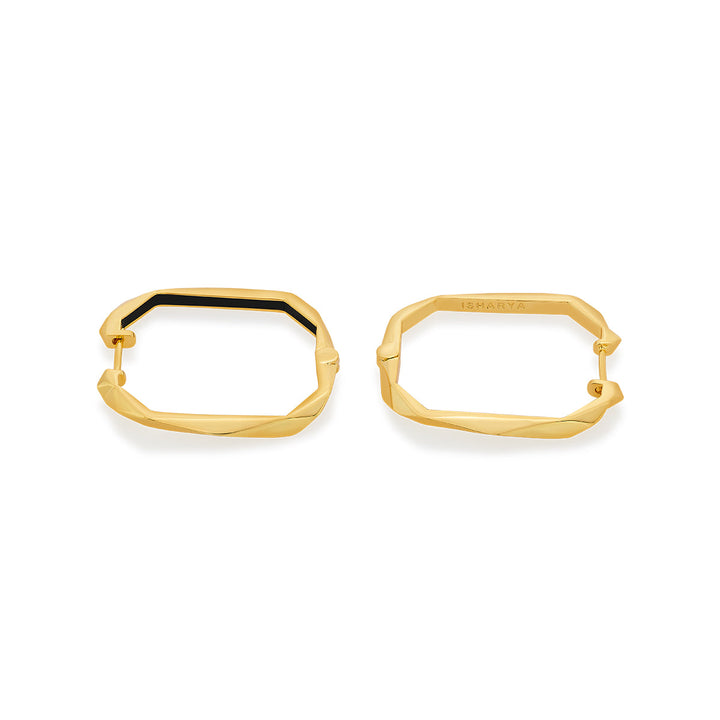 Gold Hoop Earring for Women by Isharya | Modern Indian Jewellery