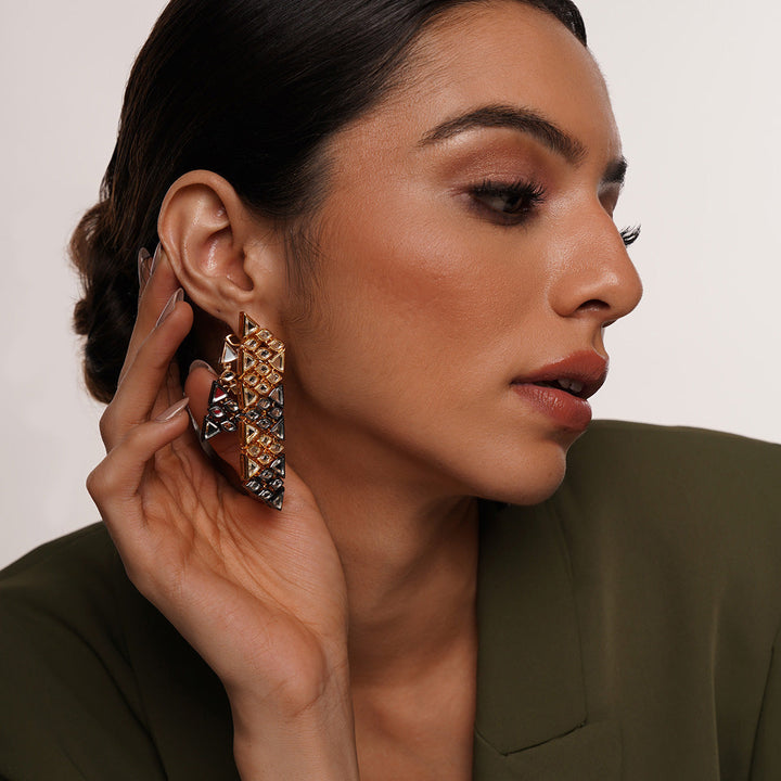 Multi long Earring for Women by Isharya | Modern Indian Jewellery