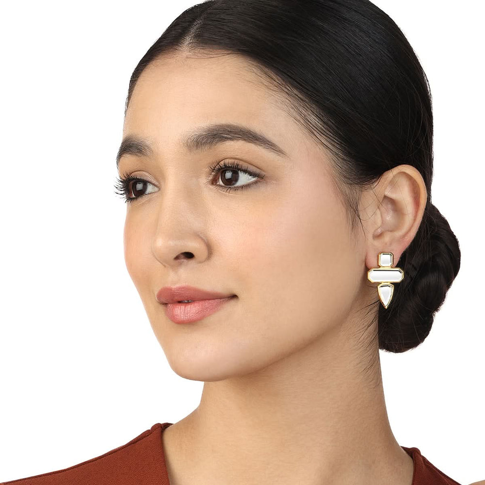 Yellow Stud Earring for Women by Isharya | Modern Indian Jewellery